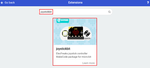 Joystickbit extension microbit